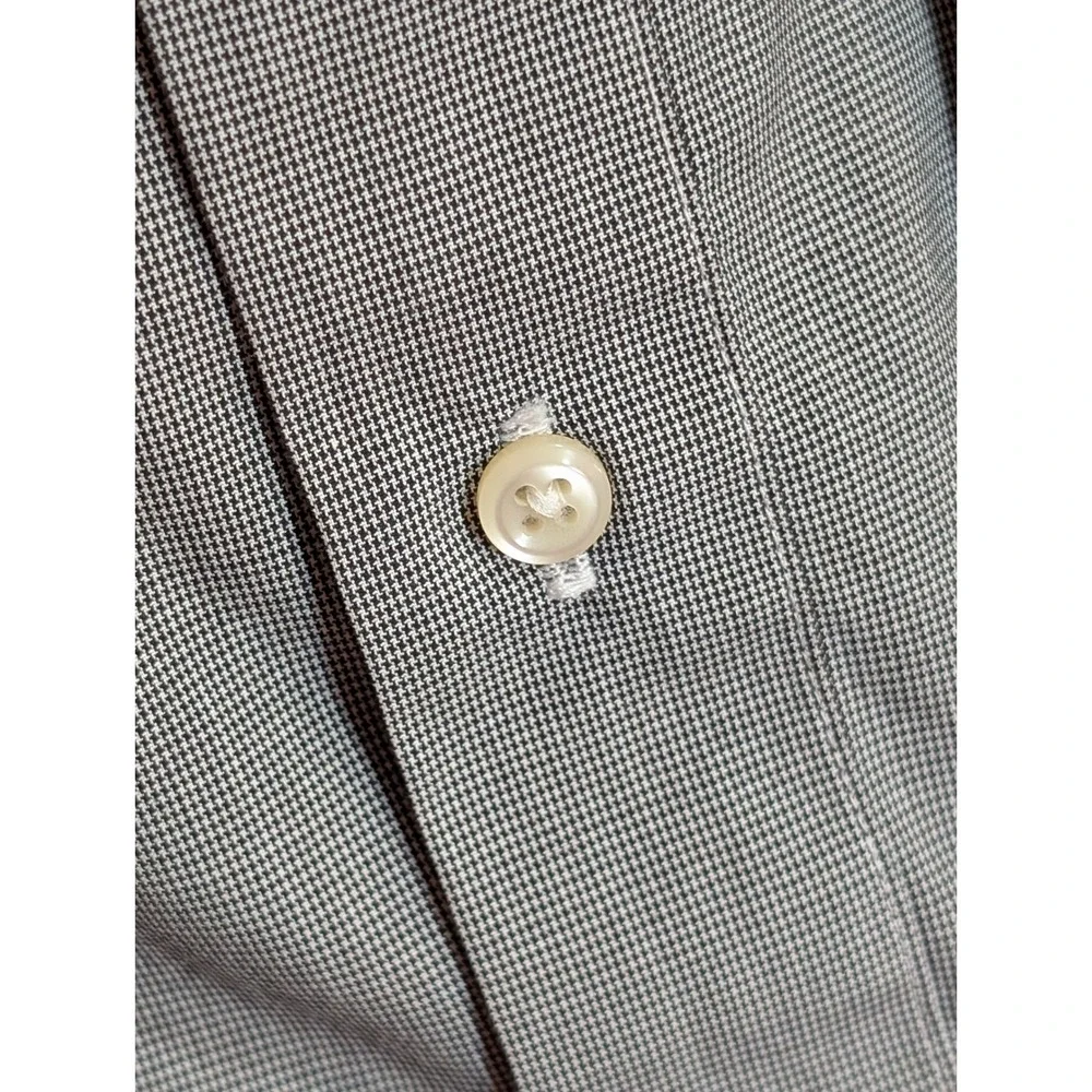 Polo Ralph Lauren Classic Fit Easy Care Micro Check Shirt Grey White 17 34/35